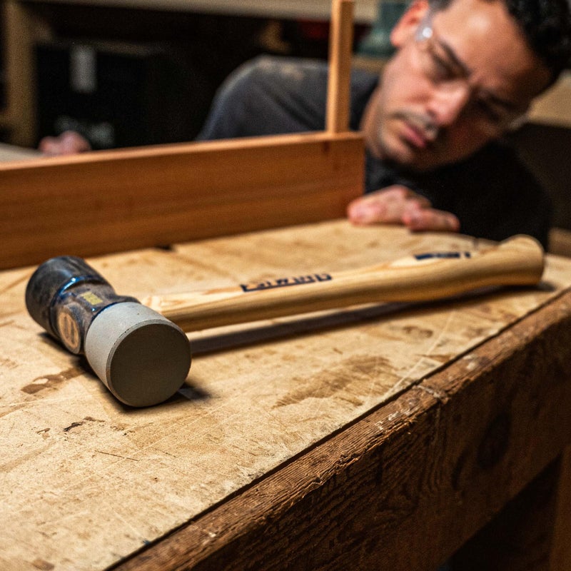 ESTWING Rubber Mallet - 24 oz Double-Face Hammer with Soft/Hard Tips & Hickory Wood Handle - DFH24 - Image 5